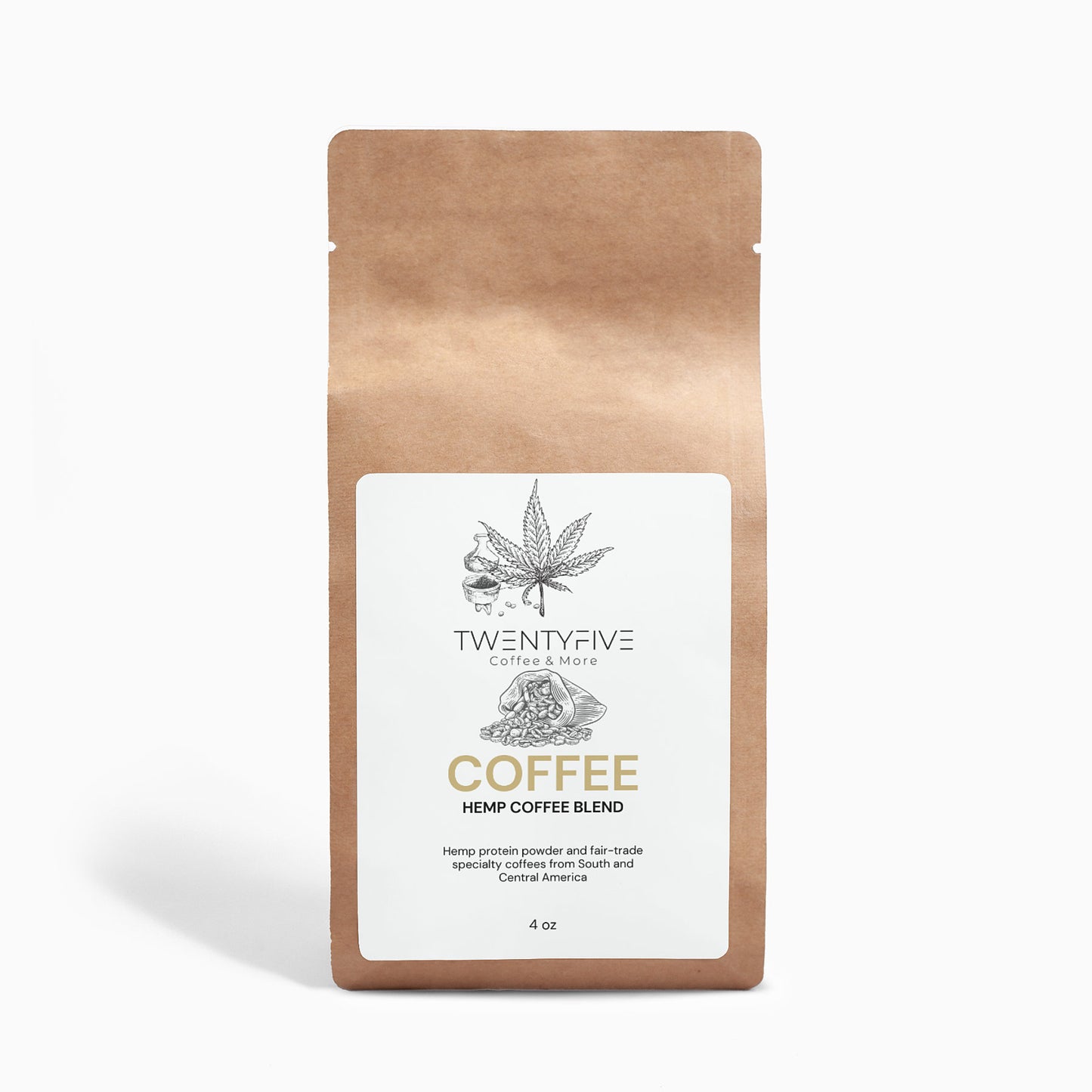 Hemp Coffee Blend - Medium Roast 4oz Twentyfivecoffee