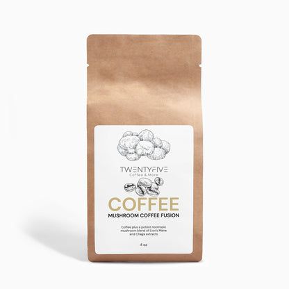 Mushroom Coffee Fusion - Lion’s Mane & Chaga 4oz Twentyfivecoffee