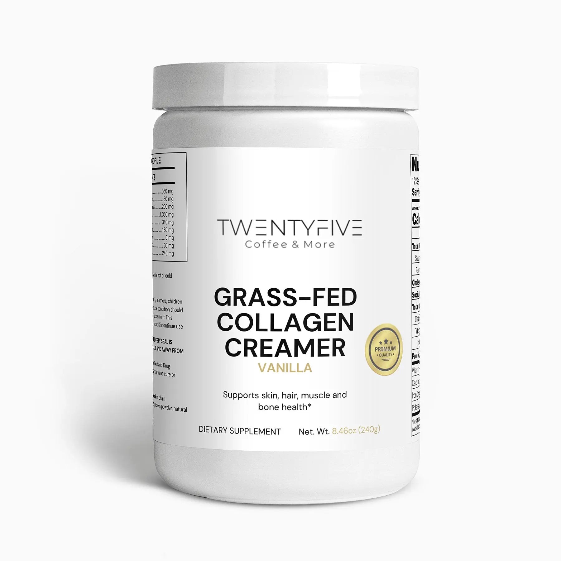 Grass-Fed Collagen Creamer (Vanilla) TWENTYFIVECOFFEE